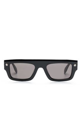 logo-engraved rectangular-frame sunglasses ALEXANDER MCQUEEN | 760617J07491056